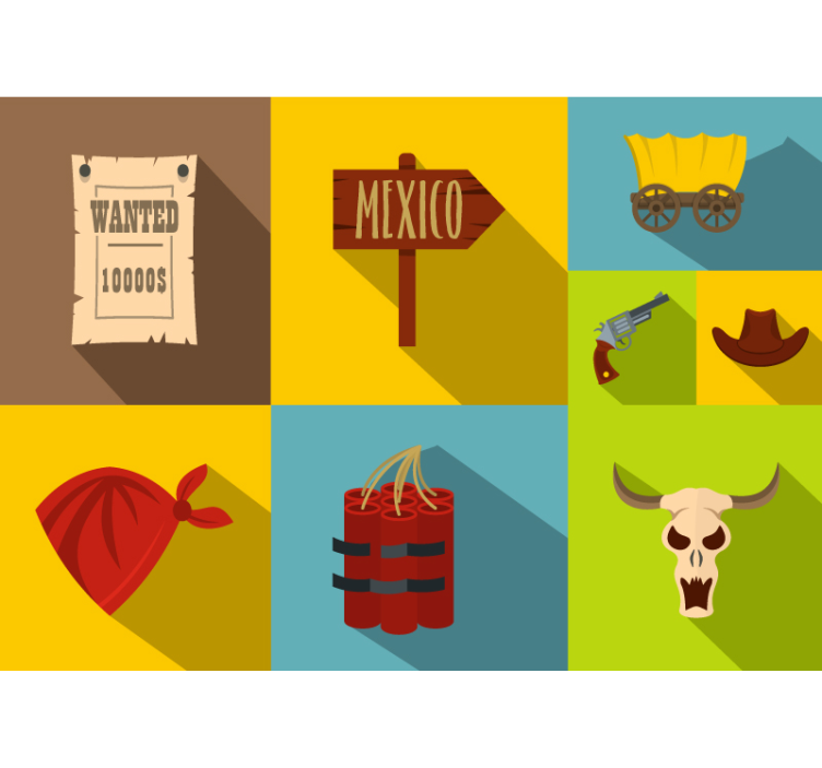 Mural de parede infantil tema méxico desejado - TenStickers