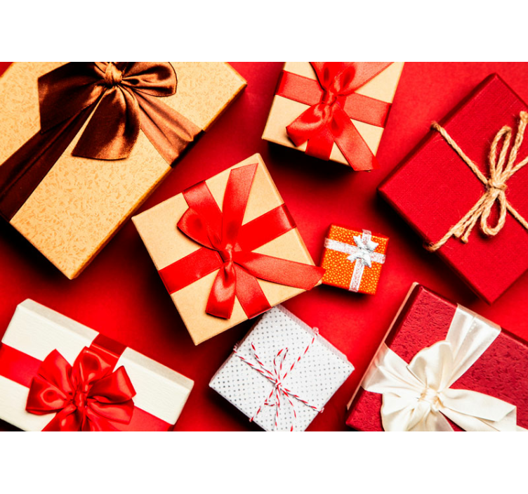 Caixas de presente embalam papel de parede fotográfico - TenStickers