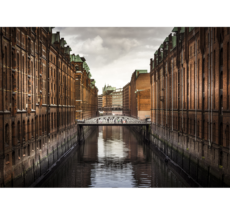 Mural de parede Berlim vista histórica do canal - TenStickers