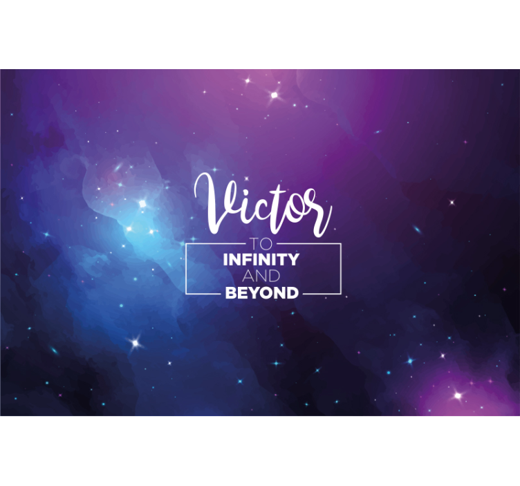 Fotomurais de paisagens Citação personalizada galáxia - TenStickers