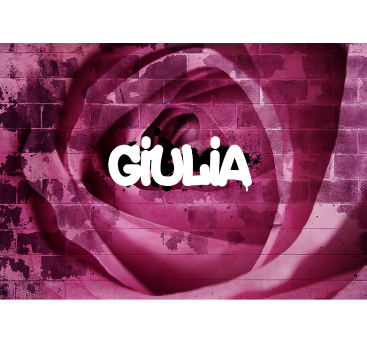 Fotomurais flores Grafite floral personalizado - TenStickers