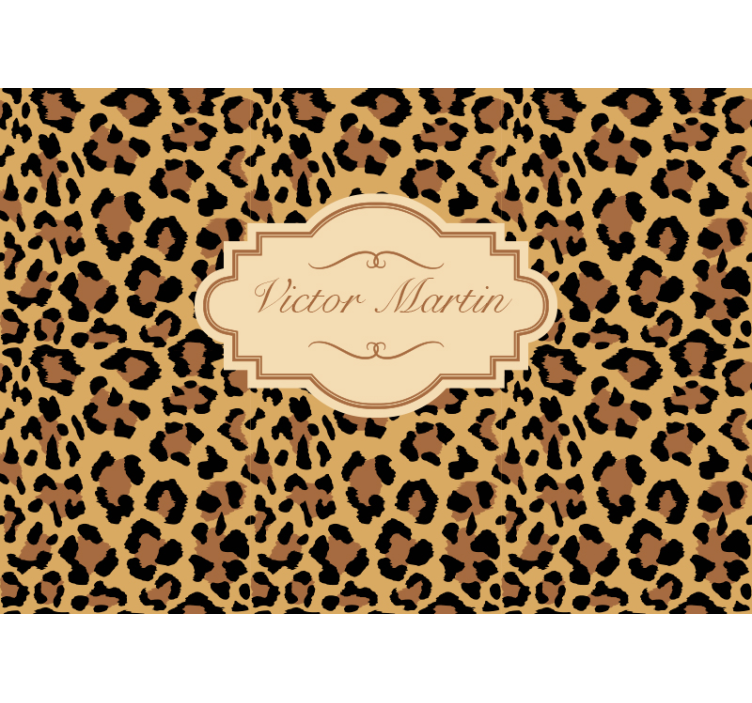 fotomural de parede personalizado com estampa de leopard - TenStickers