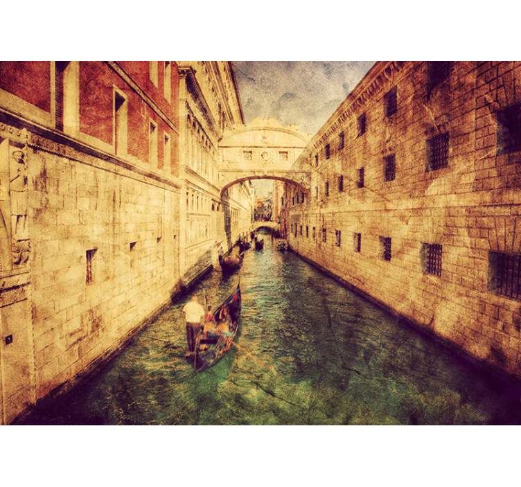 Fotomurais cidades e países cena do canal veneziano - TenStickers