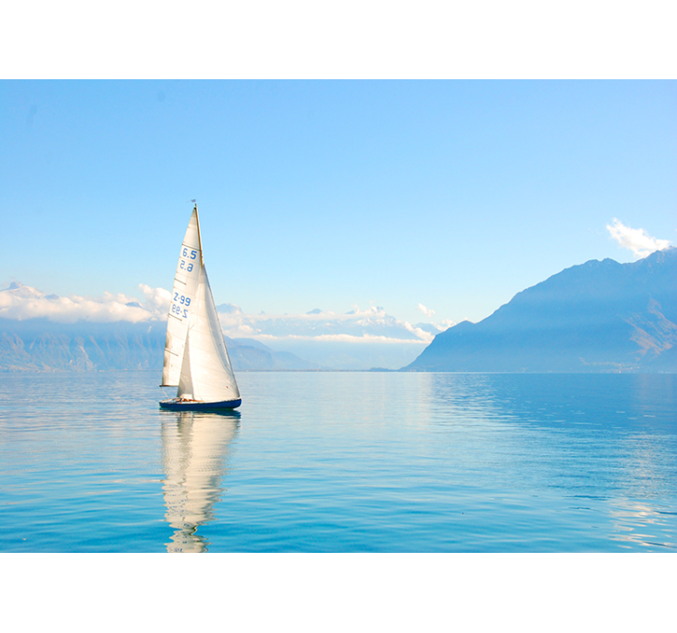 Fotomurais de paisagens Oceano com barcos à vela - TenStickers