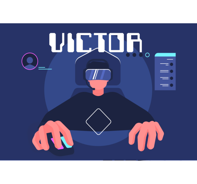 Mural de parede música jogos de realidade virtual - TenStickers