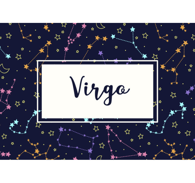 Mural de parede com frases padrão celestial de virgem - TenStickers