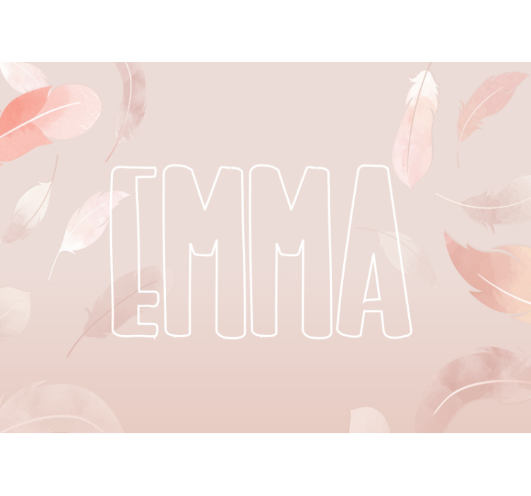 Mural de parede bebés com geração de nomes personalizados - TenStickers