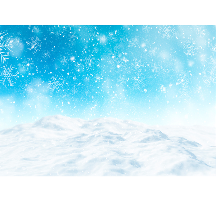 fotomural Flocos de neve em um de natal - TenStickers