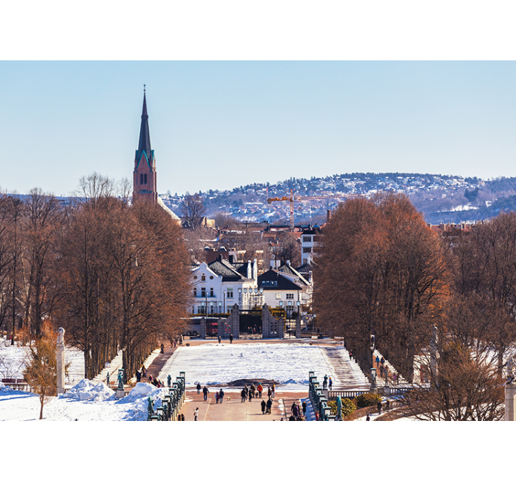 Fotomurais cidades e países rua pitoresca da cidade - TenStickers