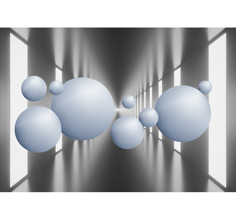 Murais de Parede 3D arranjo de esferas flutuantes - TenStickers