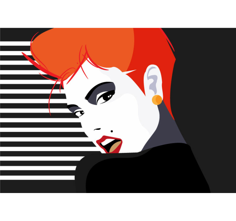 Murais de Parede Rosto feminino misterioso - TenStickers