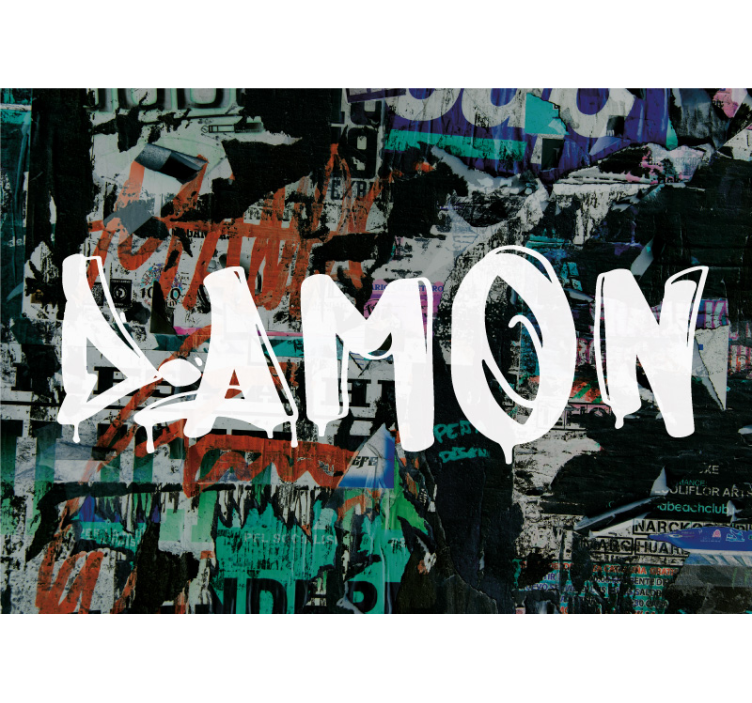 Murais de parede para adolescentes com nome de estilo urbano pers - TenStickers