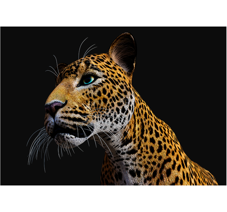 Murais de Parede 3D Leopardo feroz 3d - TenStickers