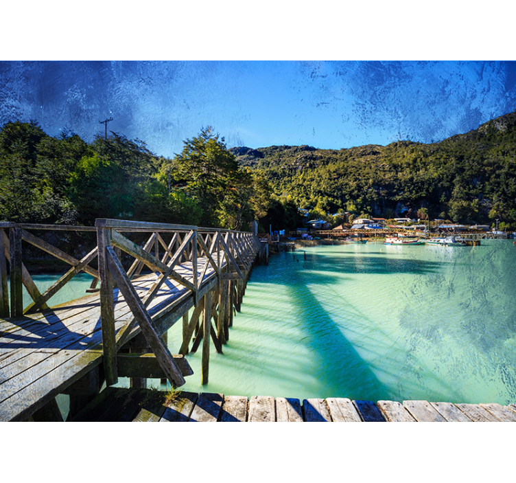 Fotomurais de paisagens caminho costeiro panorâmico - TenStickers