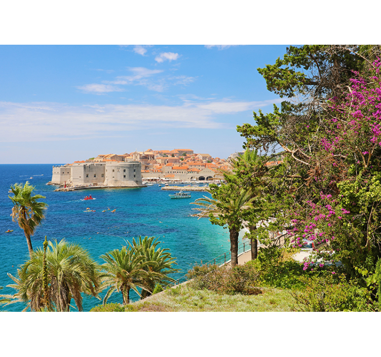 Fotomurais cidades e países vista costeira de dubrovnik - TenStickers