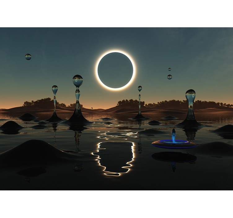 Mural de parede espaço cena de água celestial - TenStickers