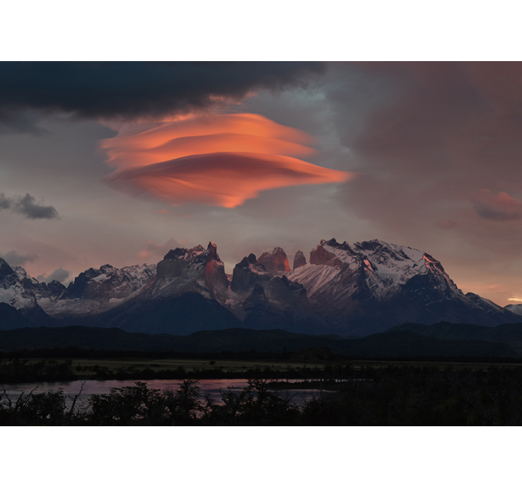 Fotomurais de paisagens grandes picos de montanhas - TenStickers