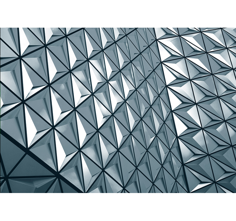 Mural de parede abstrato superfície com padrão geométrico - TenStickers