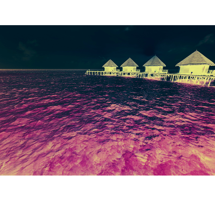 Fotomurais de paisagens Mar cristalino abriga o caribe - TenStickers