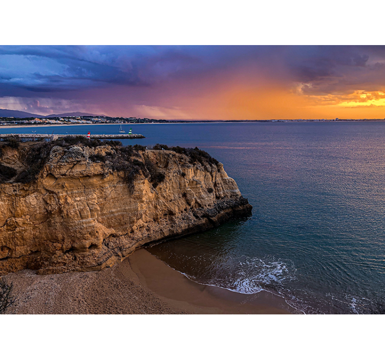 Fotomurais de paisagens vista para o penhasco à beira-mar - TenStickers