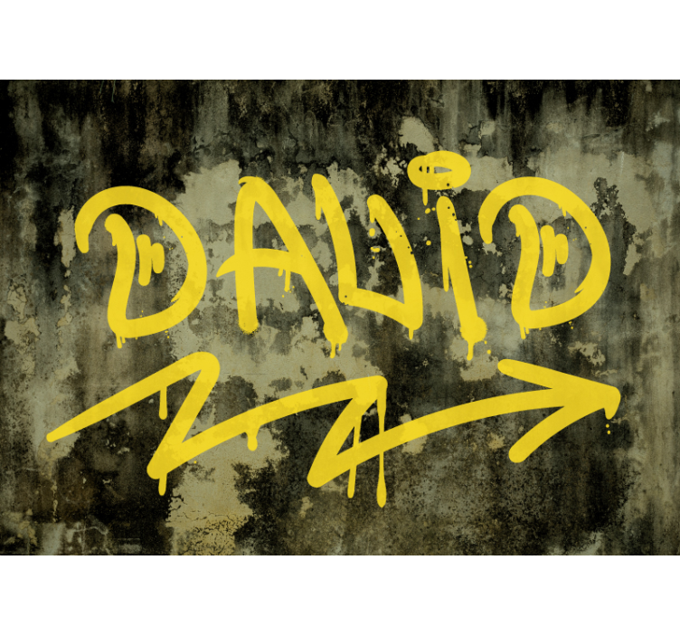 Mural de parede de arte urbana estilo urbano amarelo - TenStickers