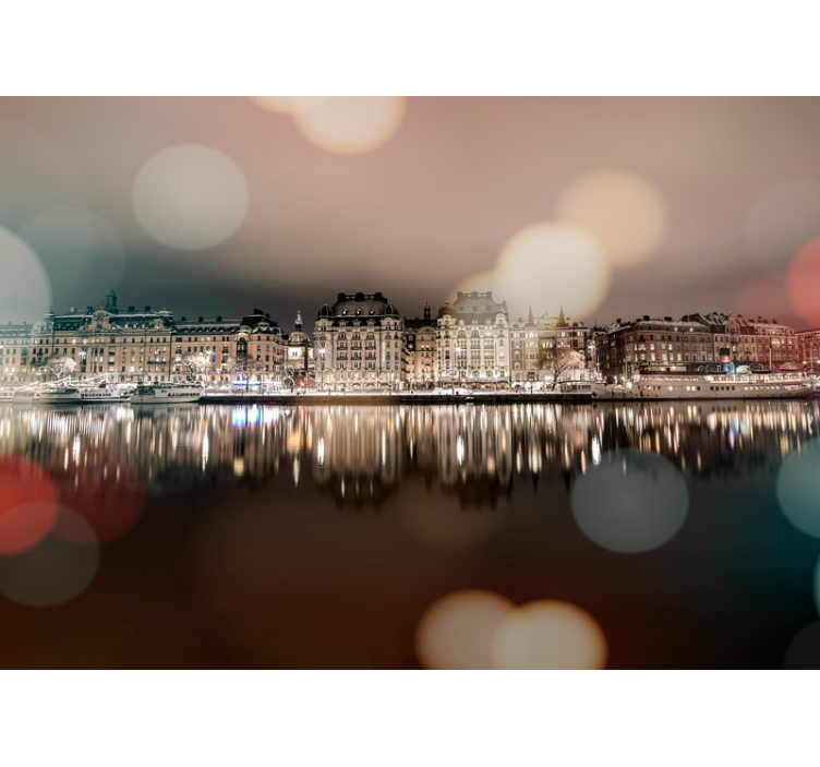 Fotomurais cidades e países reflexão cênica da cidade - TenStickers