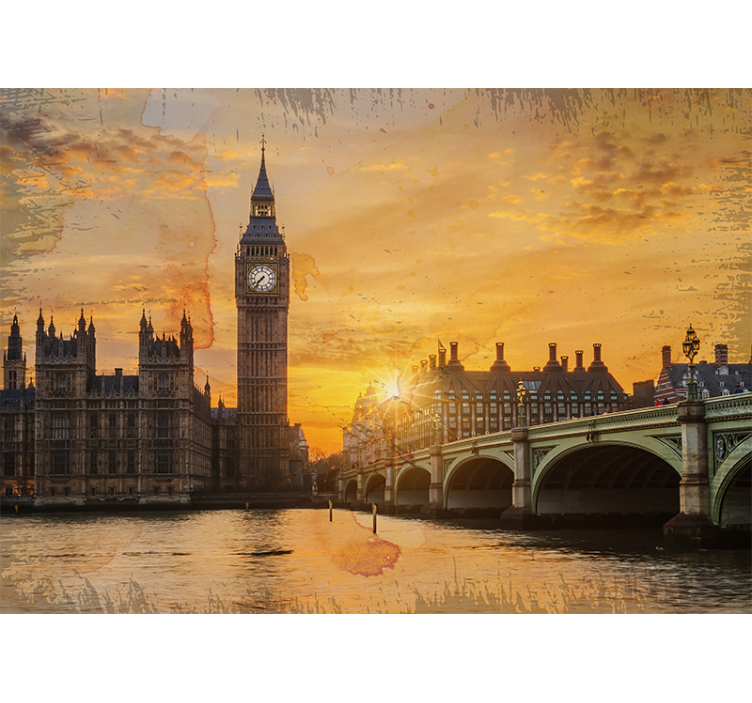 Mural de parede londres pôr do sol histórico em londres - TenStickers