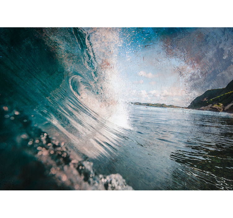 Mural de parede mar onda energética do mar - TenStickers