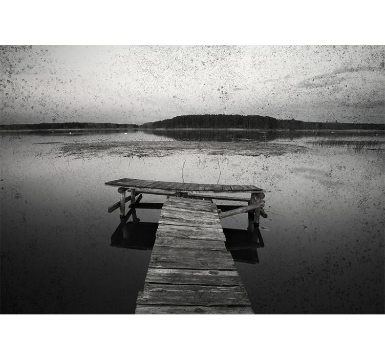 Fotomurais de paisagens reflexos cênicos no píer - TenStickers