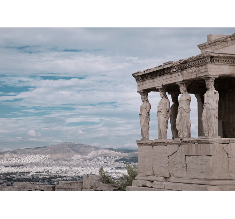 Murais de Parede 3D Pilares brancos gregos e pombos - TenStickers