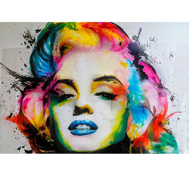 fotomural colorido de arte urbana de marilyn monroe - TenStickers