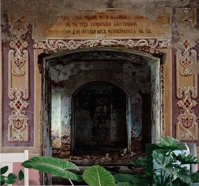 Fotomurais cidades e países arquitetura retro abandonada - TenStickers