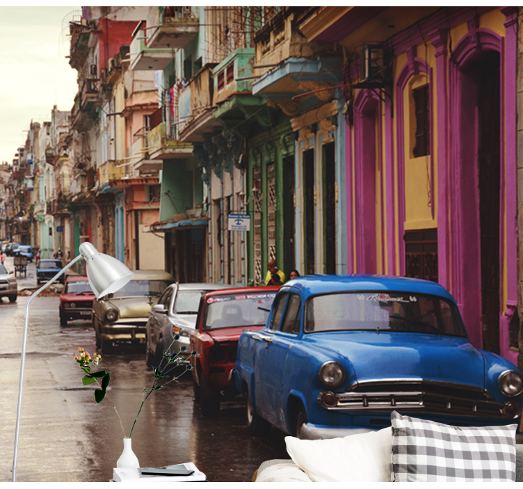 Fotomurais cidades e países cena de rua de havana - TenStickers