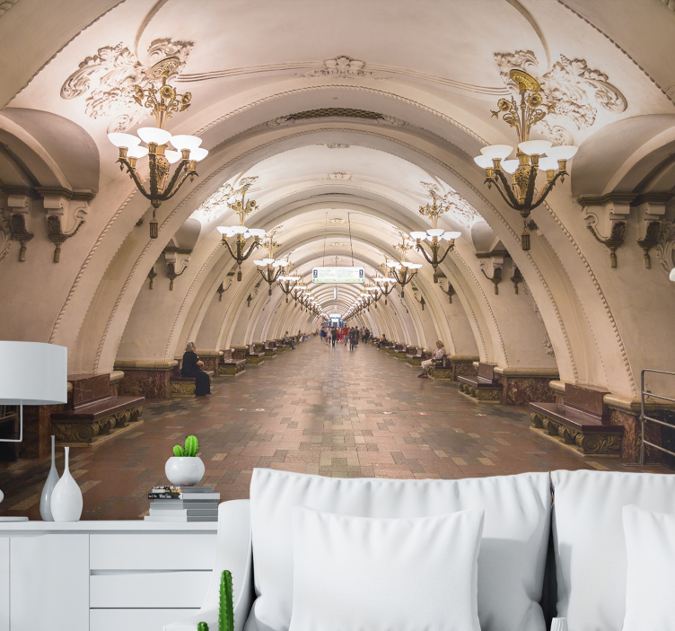 Fotomurais cidades e países grande passagem subterrânea - TenStickers