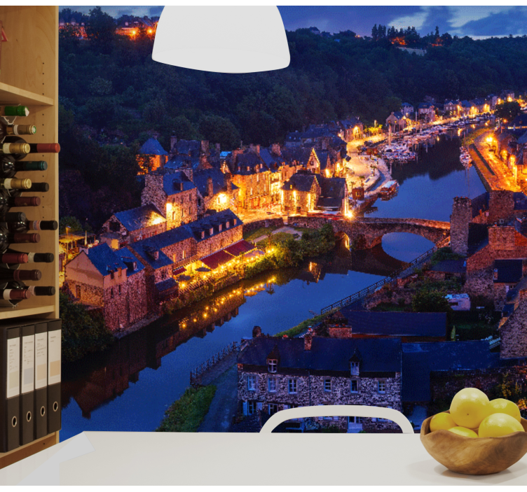 Fotomurais cidades e países luzes da vila medieval - TenStickers