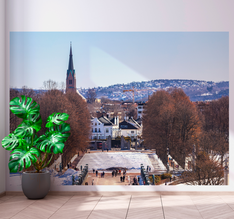 Fotomurais cidades e países rua pitoresca da cidade - TenStickers