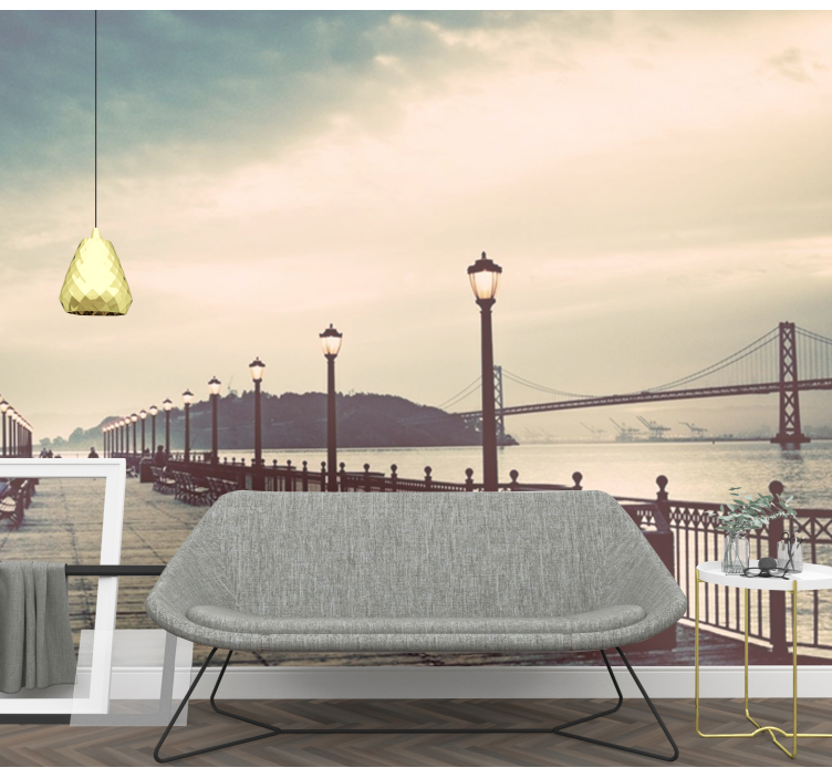 Fotomurais cidades e países vista panorâmica da orla - TenStickers