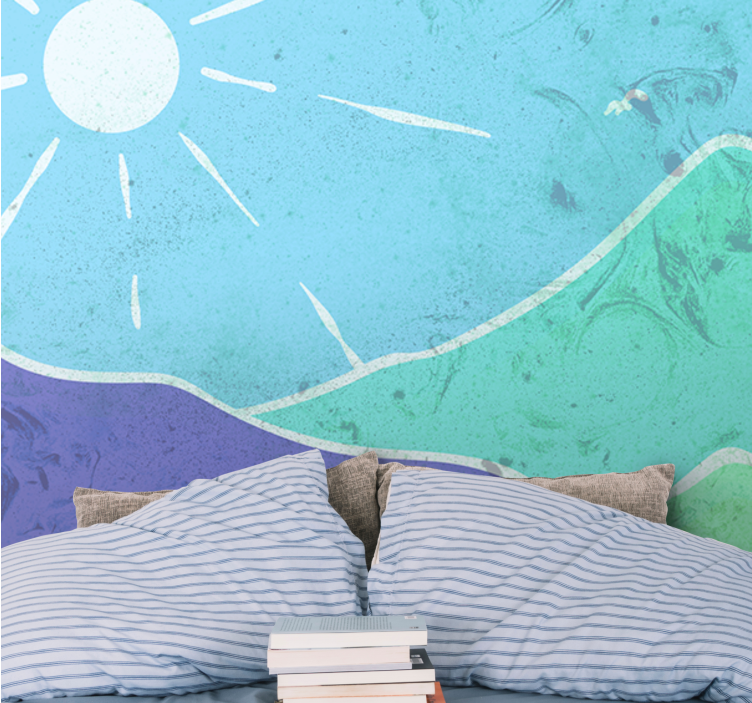 Fotomurais de paisagens cena de paisagem montanhosa - TenStickers