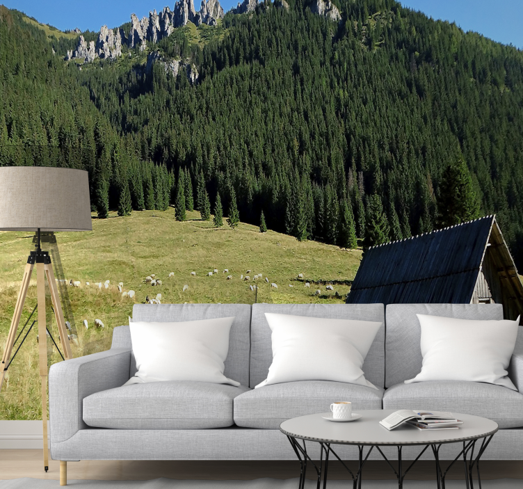 Fotomurais de paisagens cena de vegetação montanhosa - TenStickers