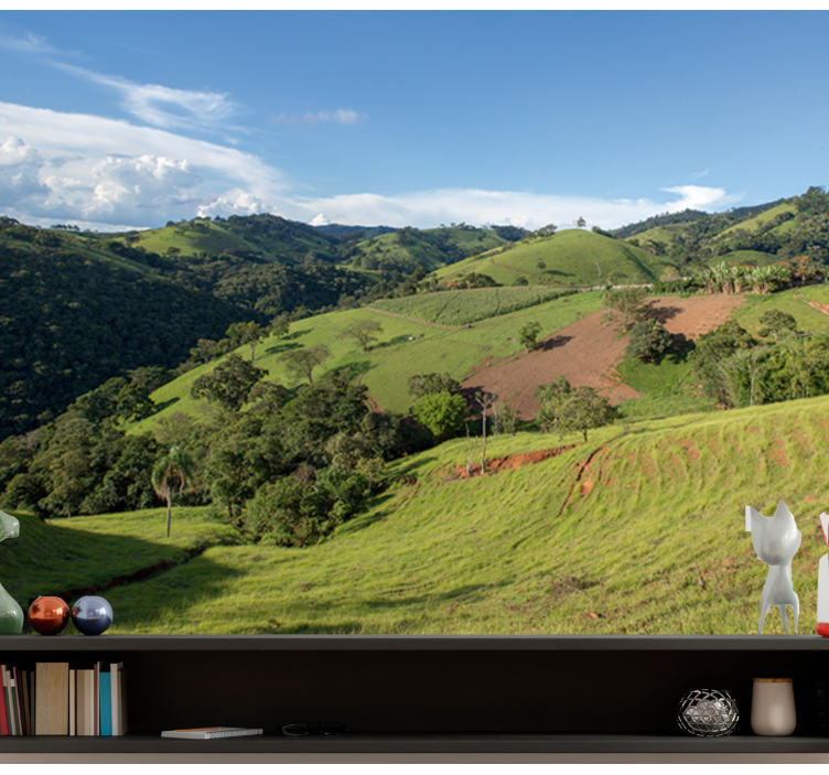 Fotomurais de paisagens colinas verdejantes - TenStickers