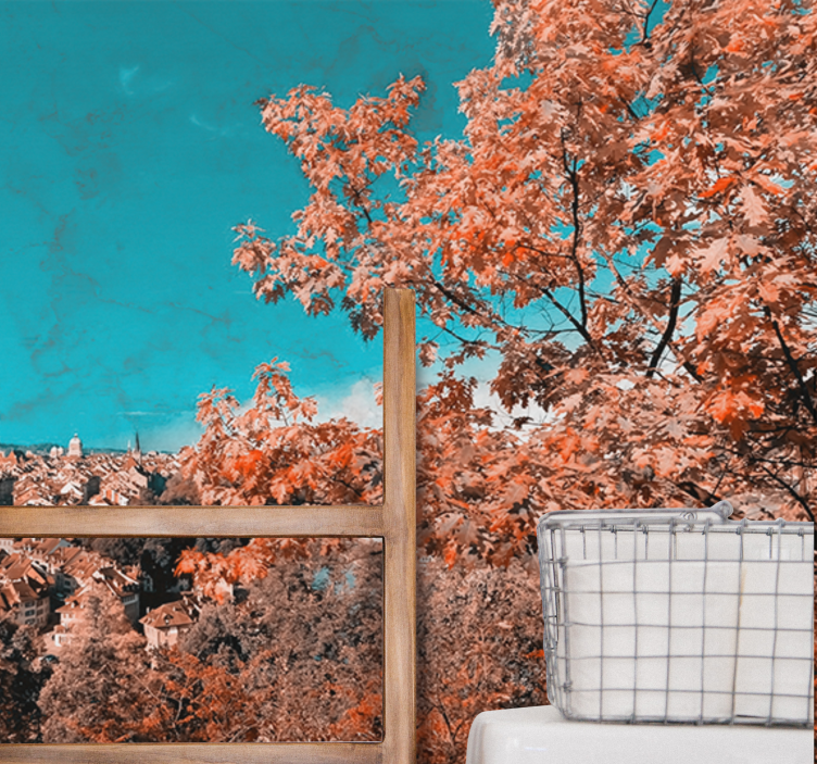 Fotomurais de paisagens paisagem vibrante de outono - TenStickers