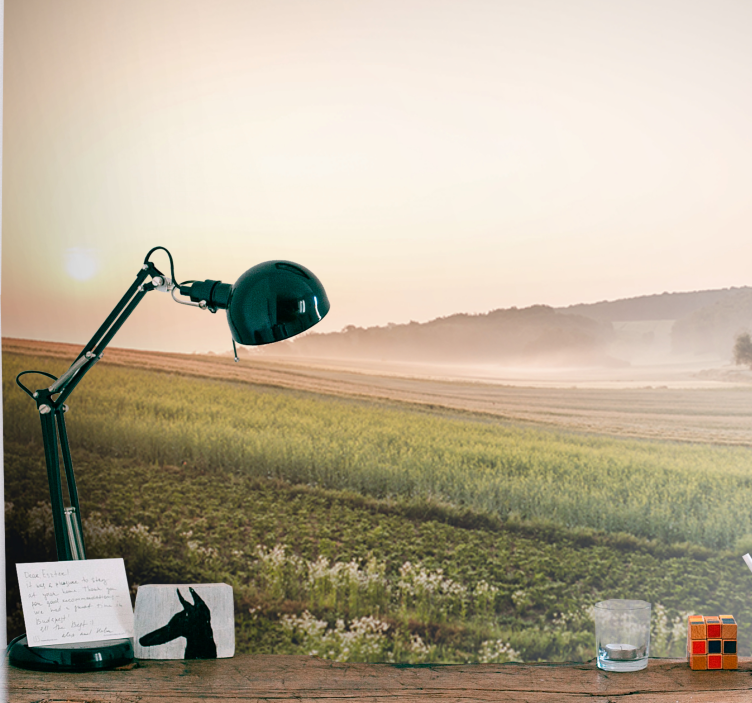 Fotomurais de paisagens prados verdes tranquilos - TenStickers