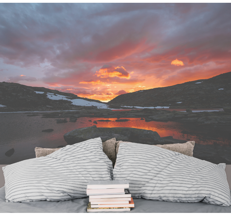 Fotomurais de paisagens reflexo do pôr do sol - TenStickers