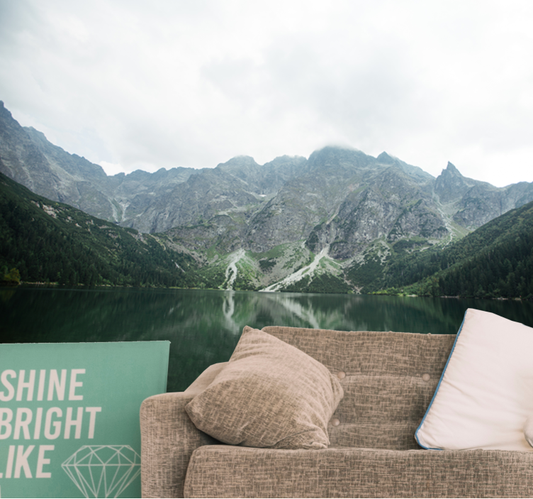 Fotomurais de paisagens reflexo magnífico das montanhas - TenStickers