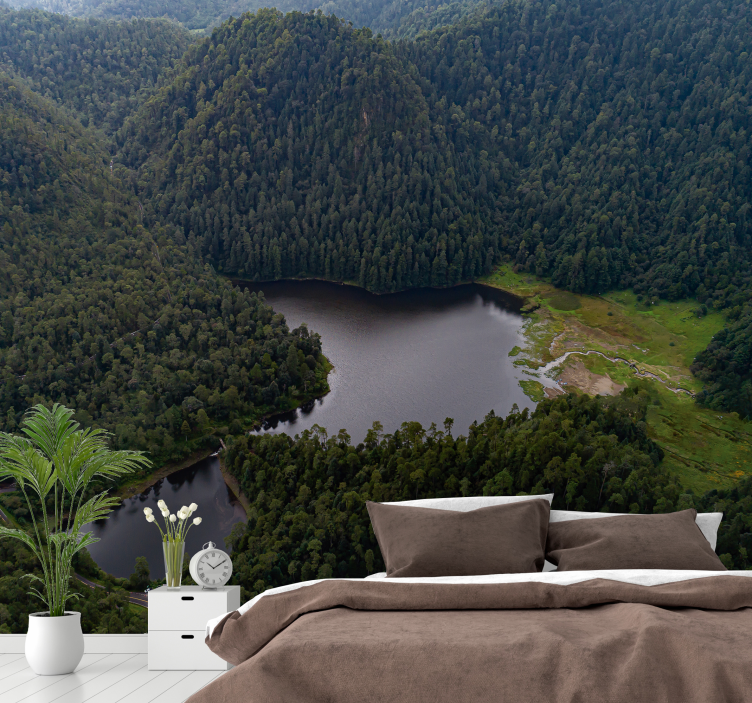 Fotomurais de paisagens serenidade do lago da montanha - TenStickers