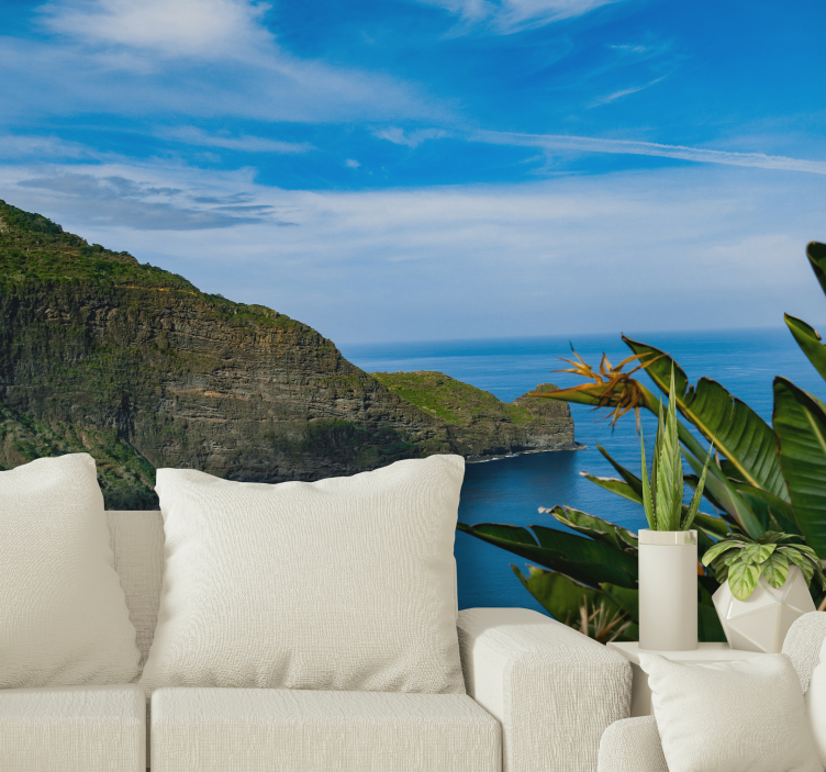 Fotomurais de paisagens vista de montanha à beira-mar - TenStickers