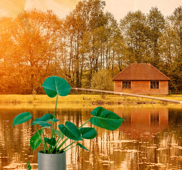 Fotomurais de paisagens vista serena do lago - TenStickers