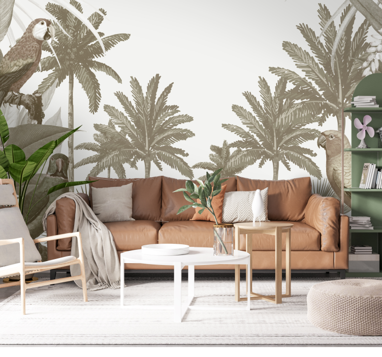 Fotomural selva fauna tropical vintage - TenStickers