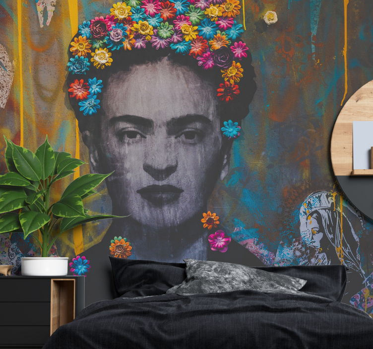 Murais de Parede Garota da arte kahlo boho - TenStickers