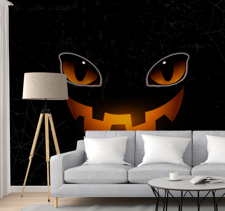 Murais de Parede Gato assustador de halloween - TenStickers